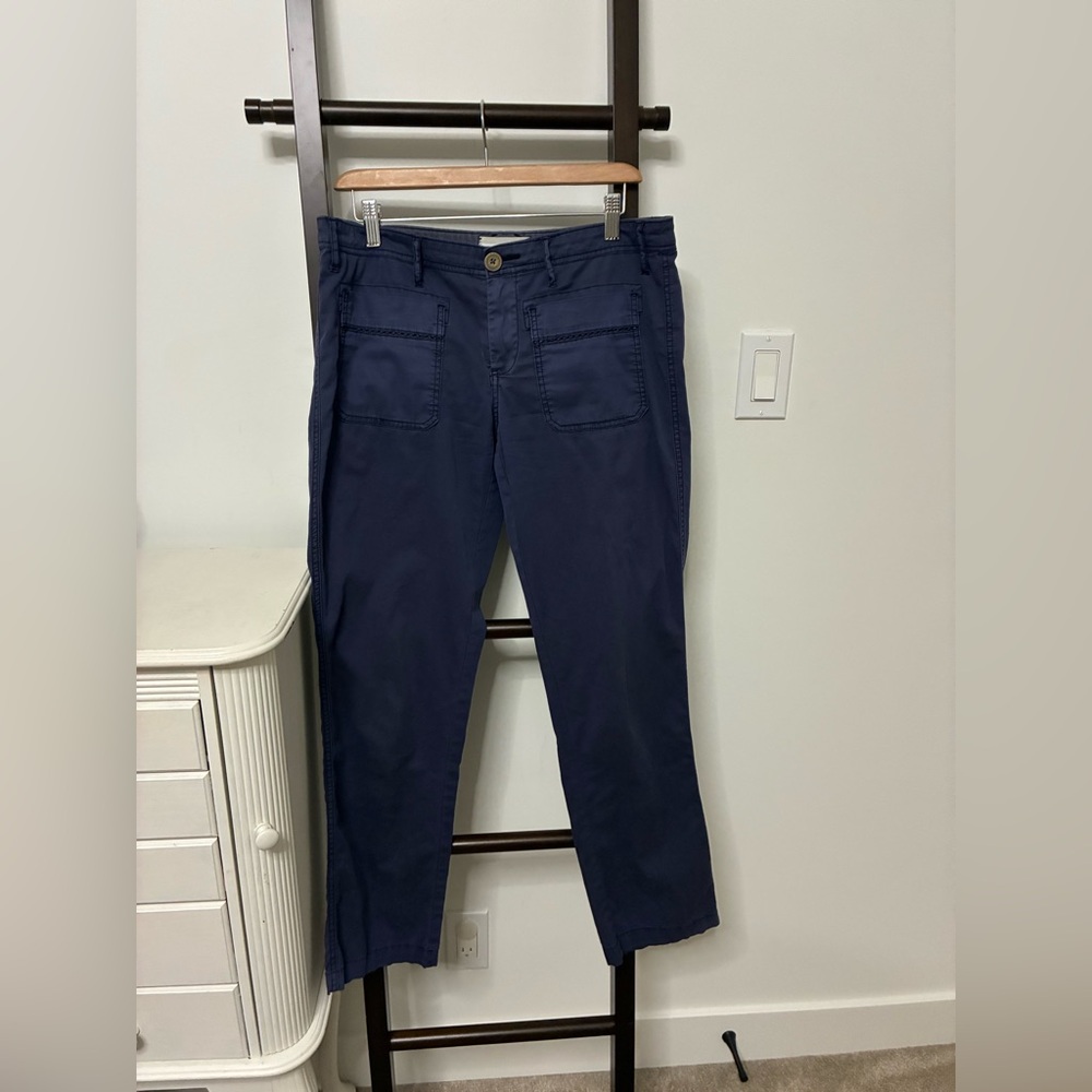 Anthropologie Navy Blue Casual Pants by hei hei. Size 4. EUC. Cool pockets!